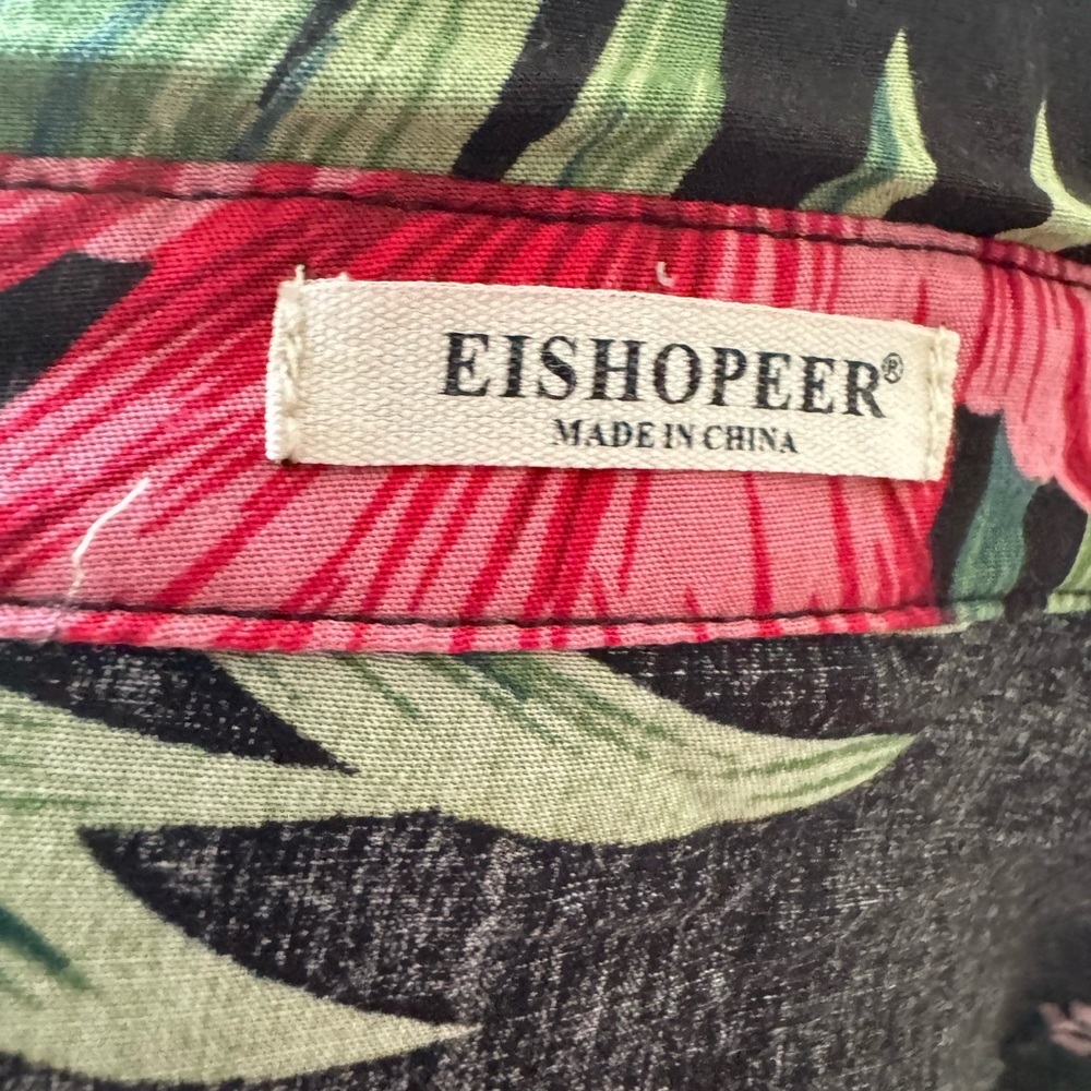 EISHOPEER Unisex Flower Hawaiian Set Casual Short Sleeve Shirt and Shorts Small - Picture 11 of 13